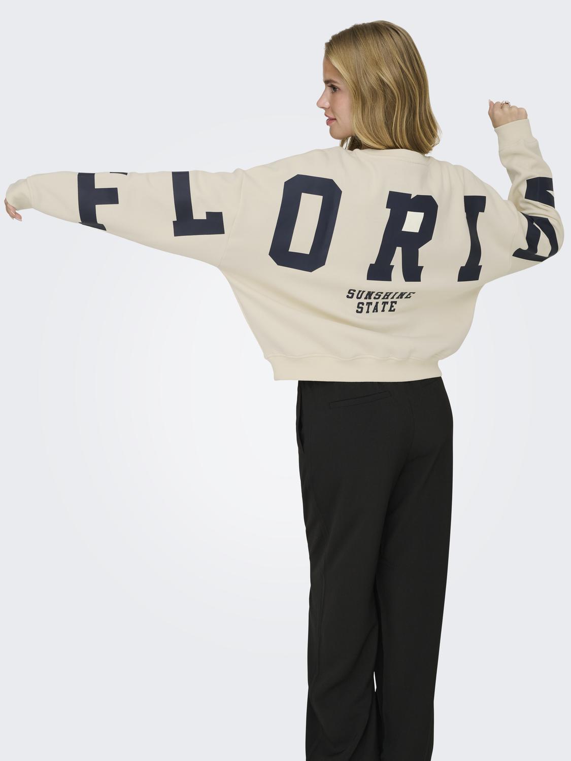 ONLSWEAT Locker geschnittenes Sweatshirt mit O-Ausschnitt für Freizeitkleidung