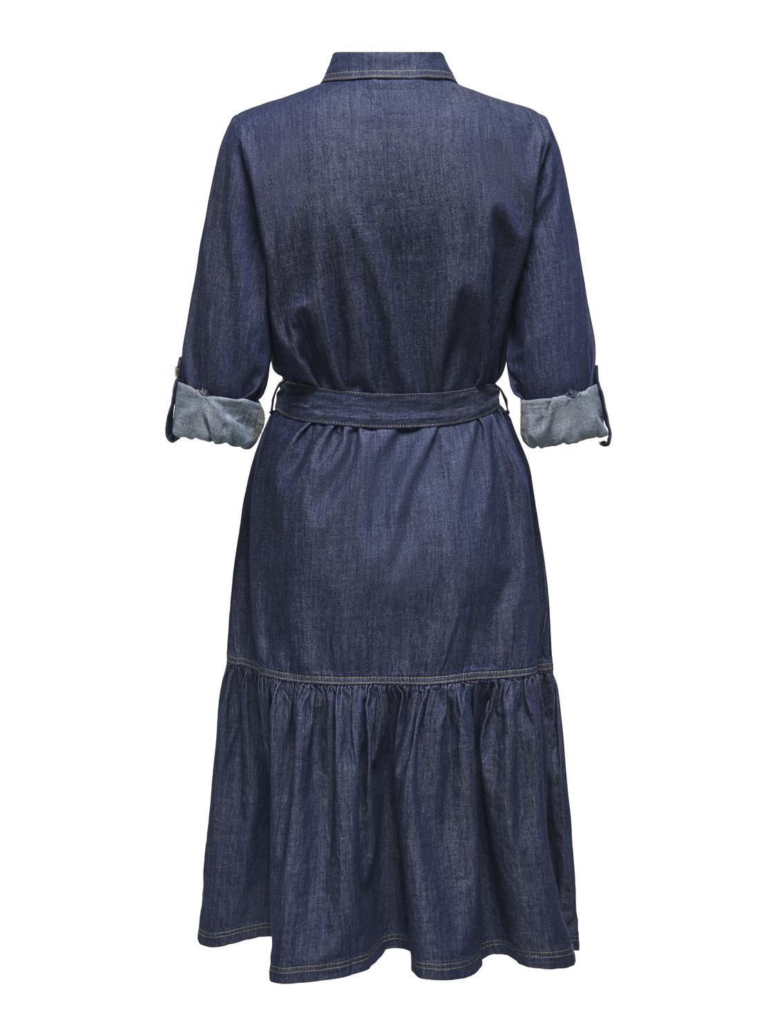 ONLSEVIGNY FRILL 3/4 SL LONG DRESS DNM - 7