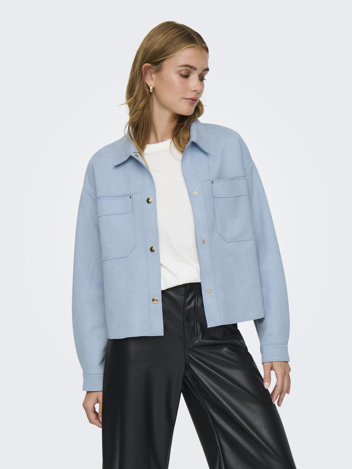 JDYJULLE L/S FAKE SUEDE SHIRT JRS NOOS