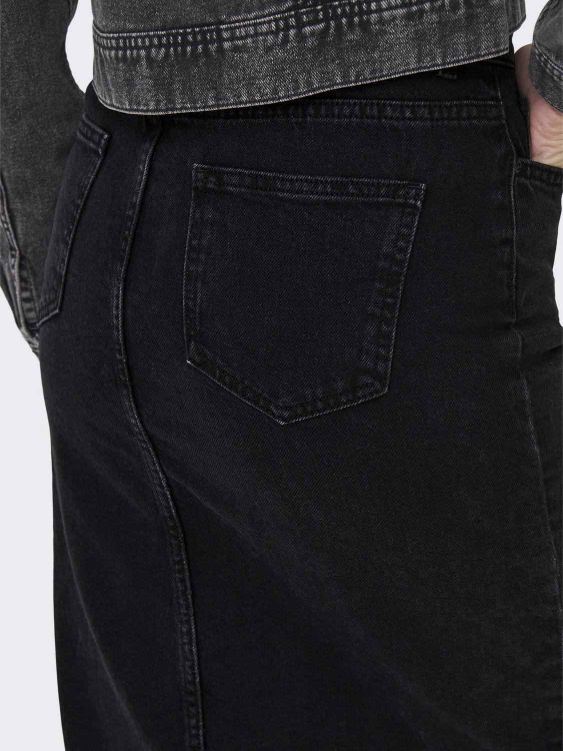 ONLBIANCA Midi Denim nederdel med slids foran