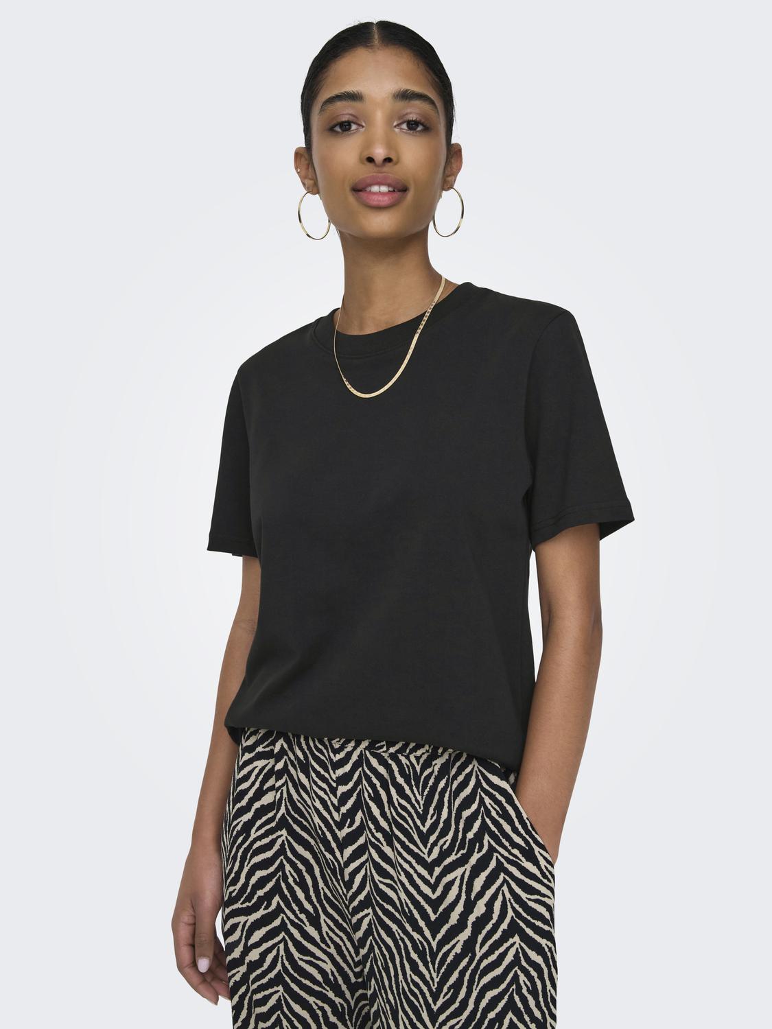 ONLMONJA Basic Regular Fit T-skjorte med O-Neck Design - 4