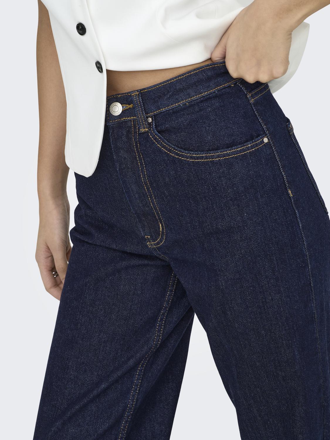 ONLJUICY Jeans med bred pasform og lommer foran og høj talje - 6