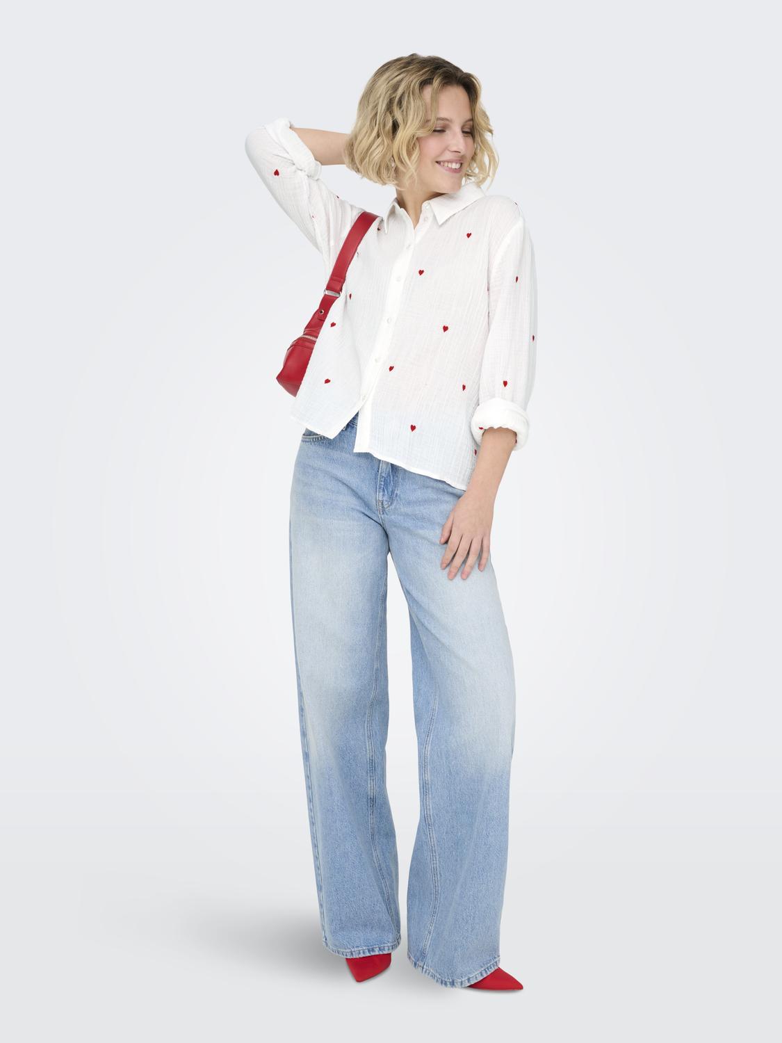 ONLHEART L/S SHIRT NOOS WVN - 7