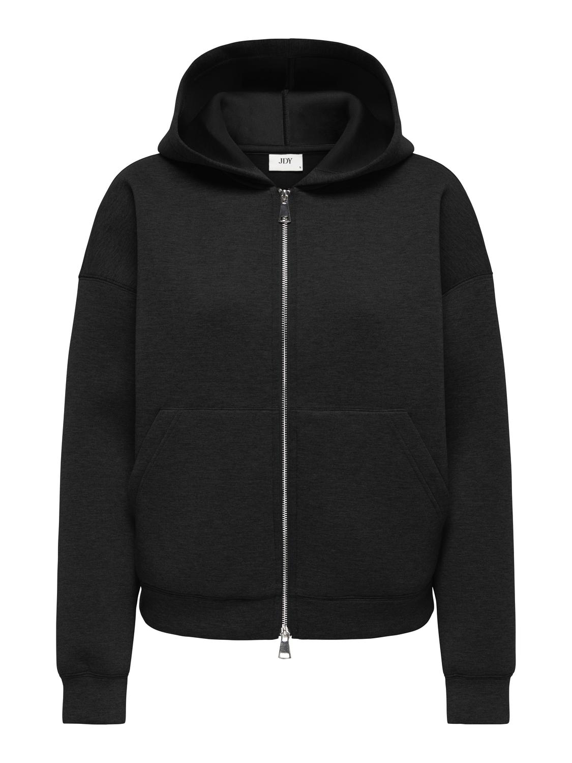 JDYSABRINA L/S ZIPPER SCUBA HOODIE JRS