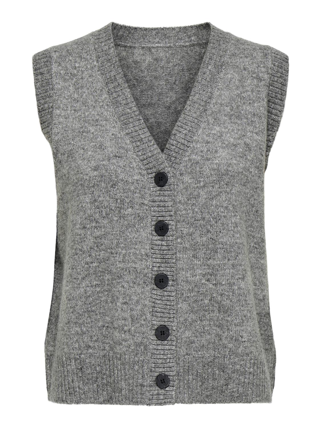 STUALLY S/L CARDIGAN VEST KNT