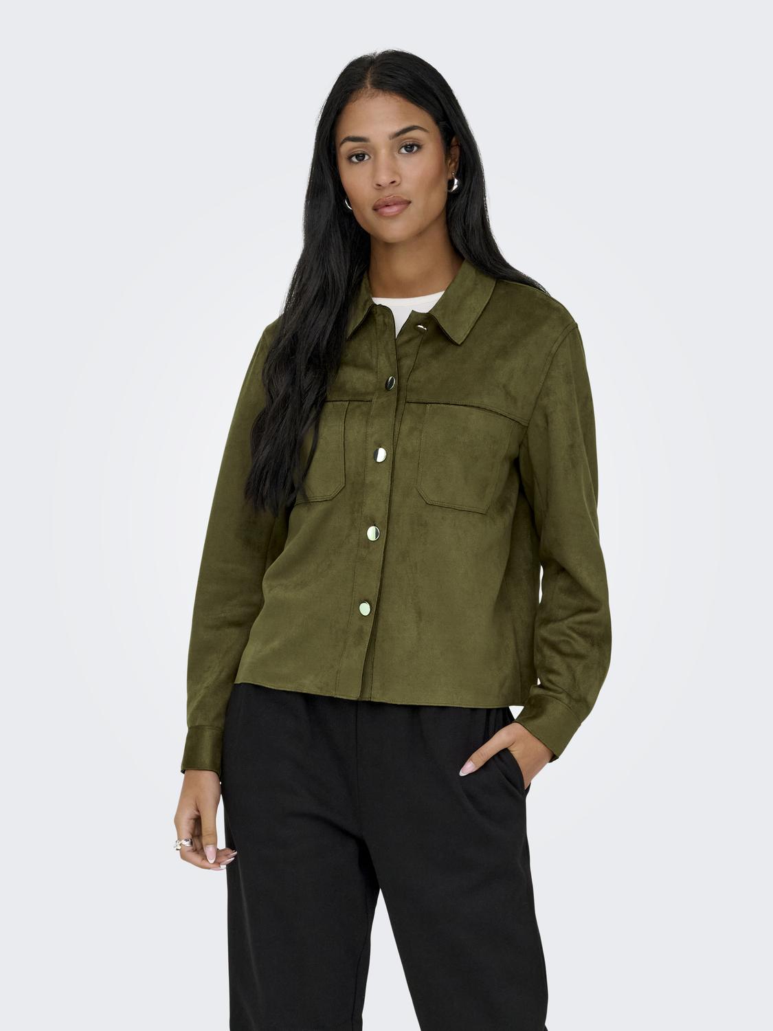 ONLMIRA L/S FAUX SUEDE SHIRT PNT NOOS