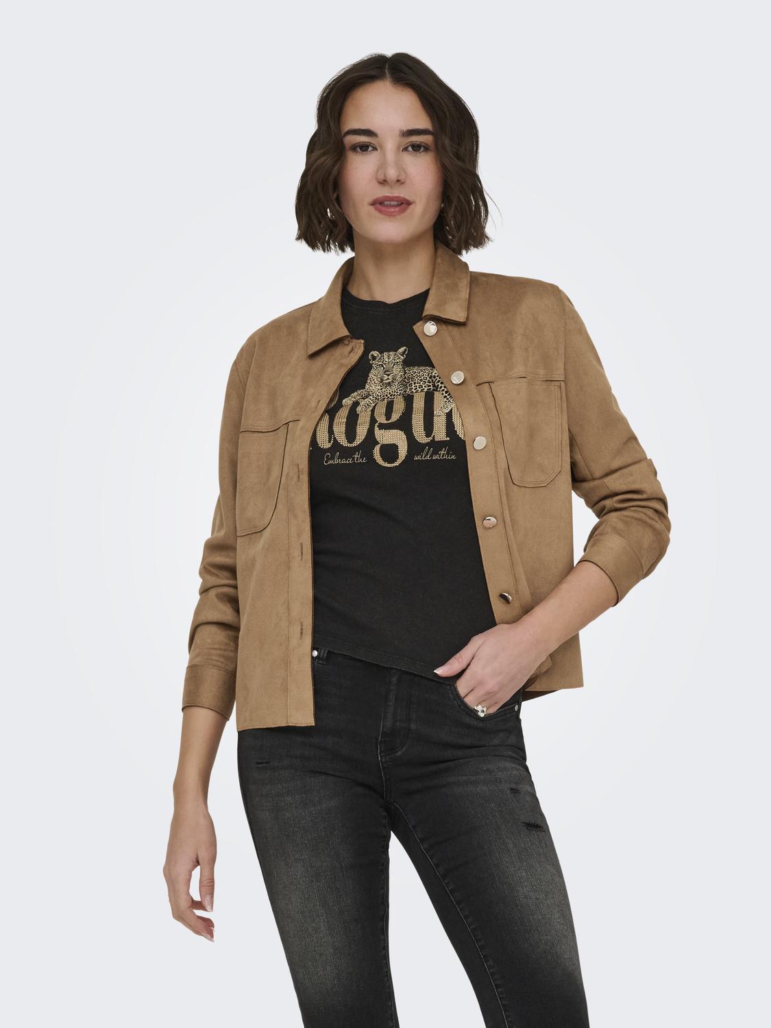 ONLMIRA L/S FAUX SUEDE SHIRT PNT NOOS
