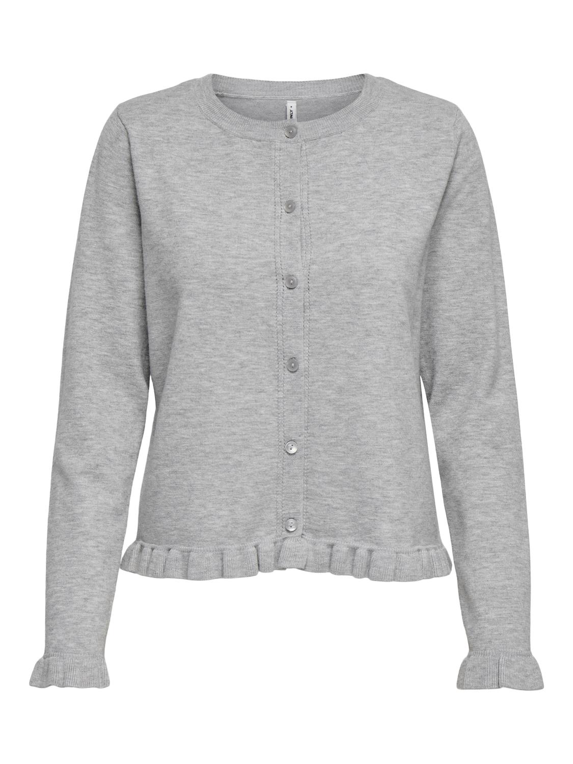 ONLCINDEREL LS FRILL CARDIGAN EX KNT - 3