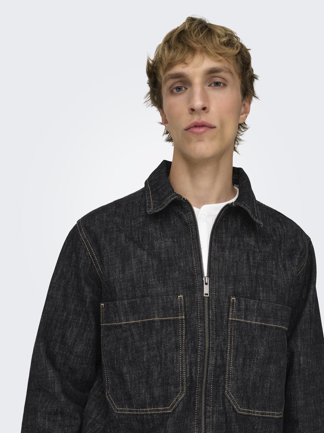 ONSCASSEL BLK RINSE 8542 DOT DNM JACKET - 6