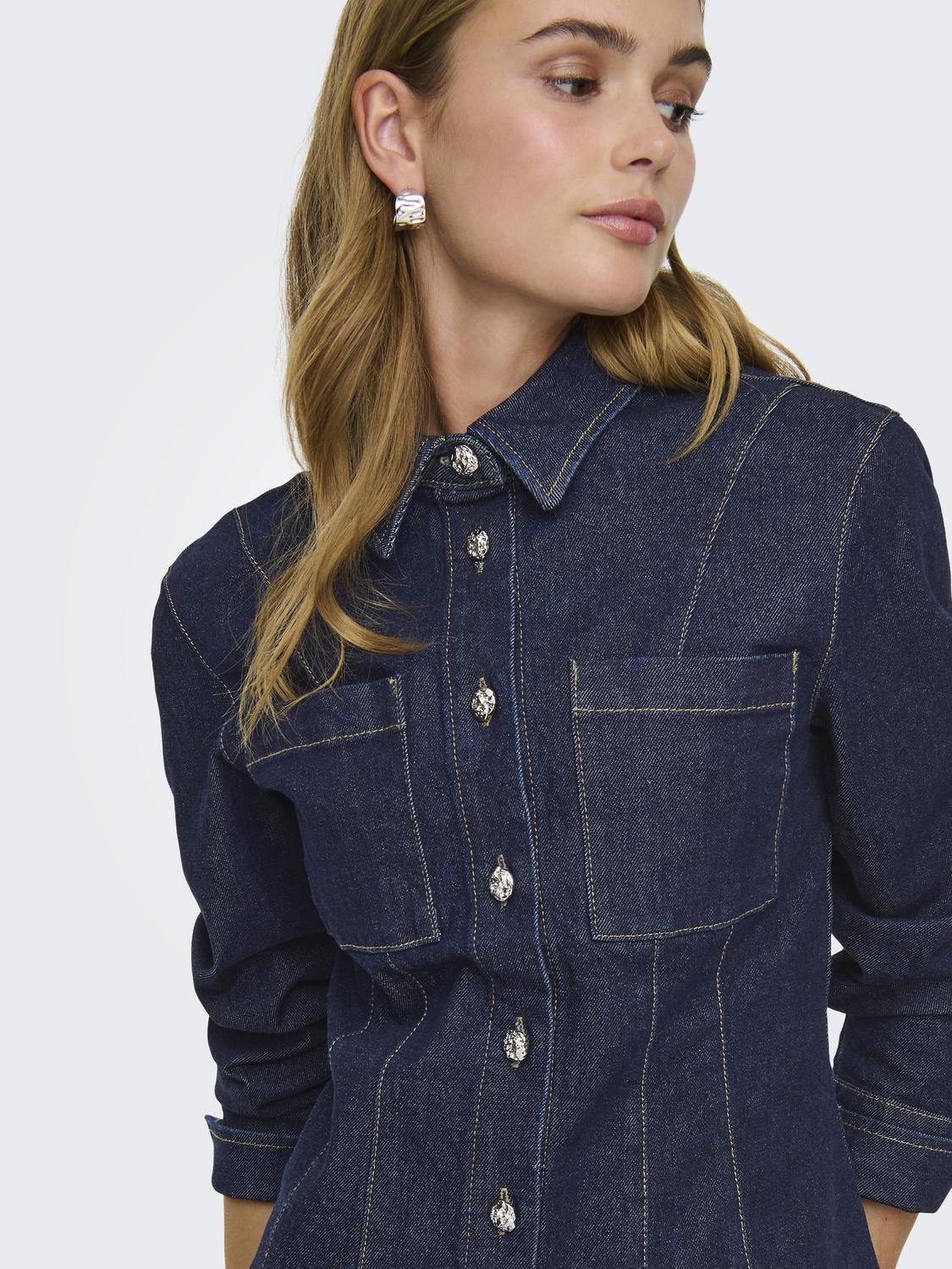 ONLROSIE L/S FITTED DNM JACKET GUA - 5