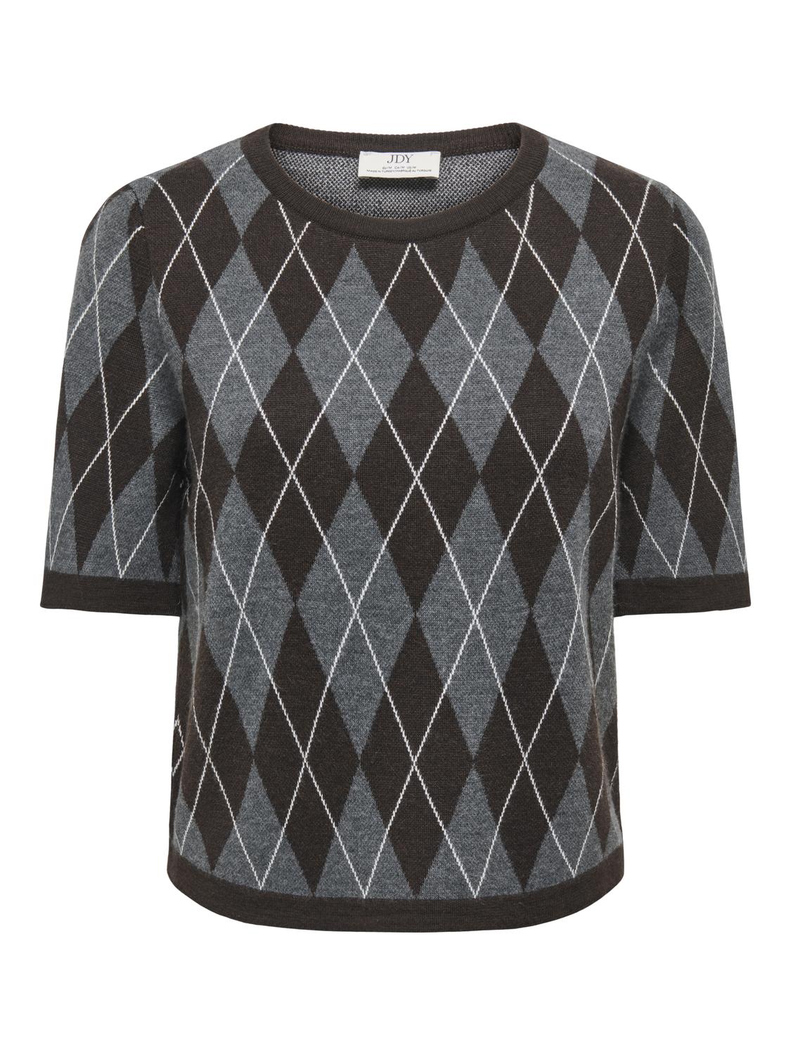 JDYMAGGY S/S ARGYLE  PULLOVER KNT - 3