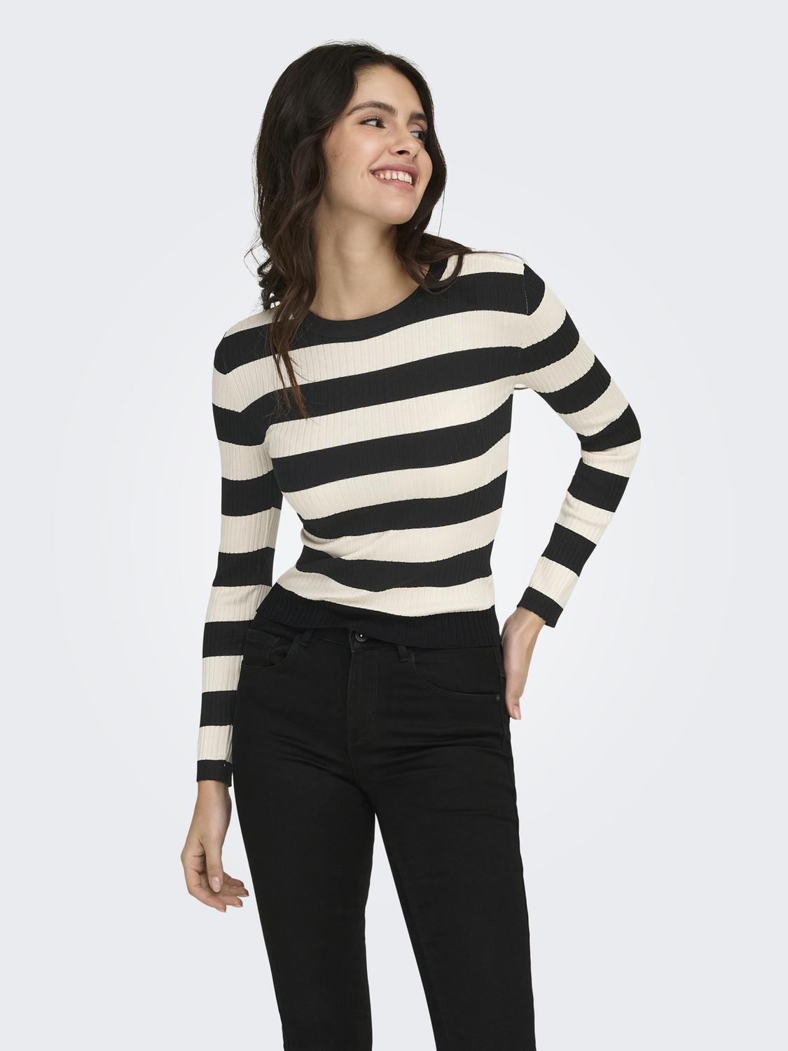 JDYPLUM Geribbelde viscose mix trui