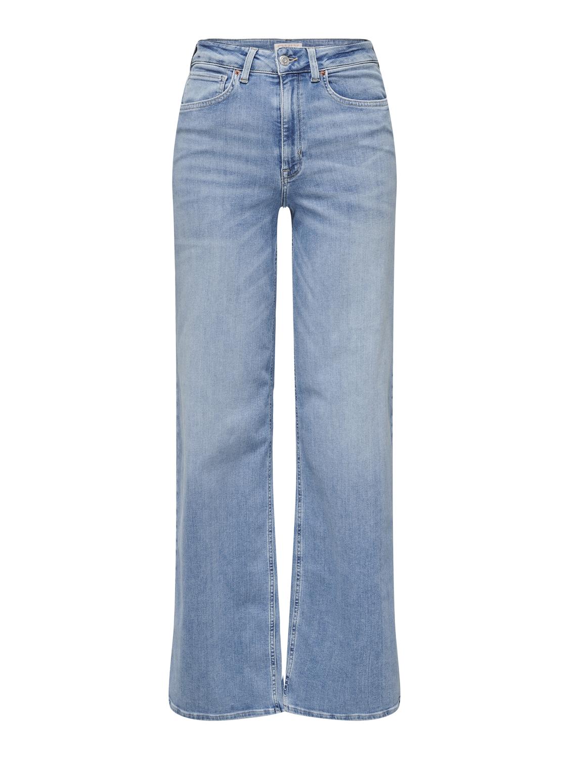 ONLMADISON Jeans med høy midje med bred benpassform og baklommer - 3