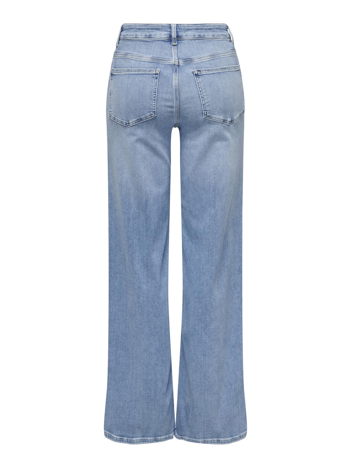 ONLMADISON Jeans med høy midje med bred benpassform og baklommer - 7