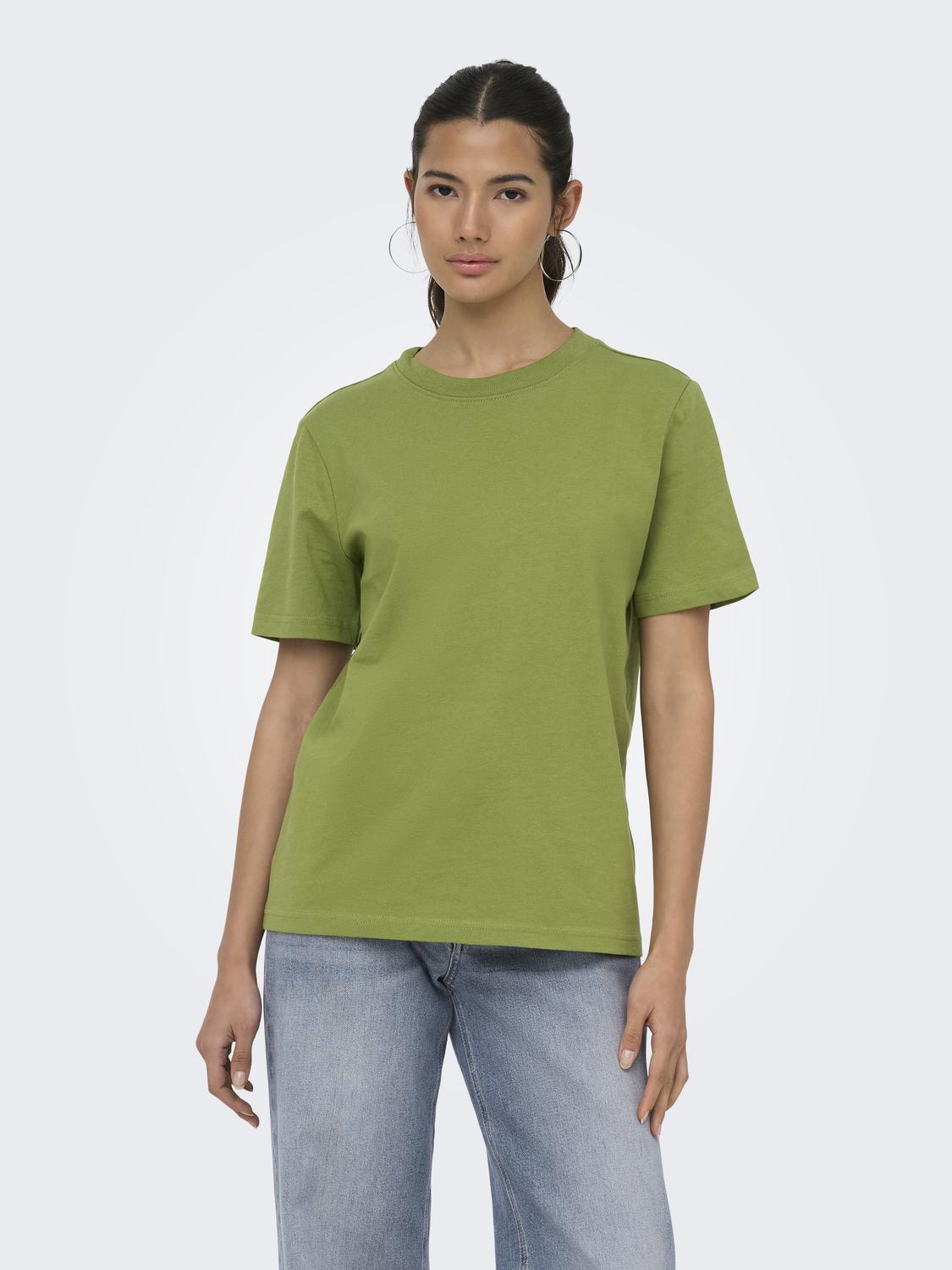 ONLMONJA Basic Regular Fit T-shirt med O-hals design
