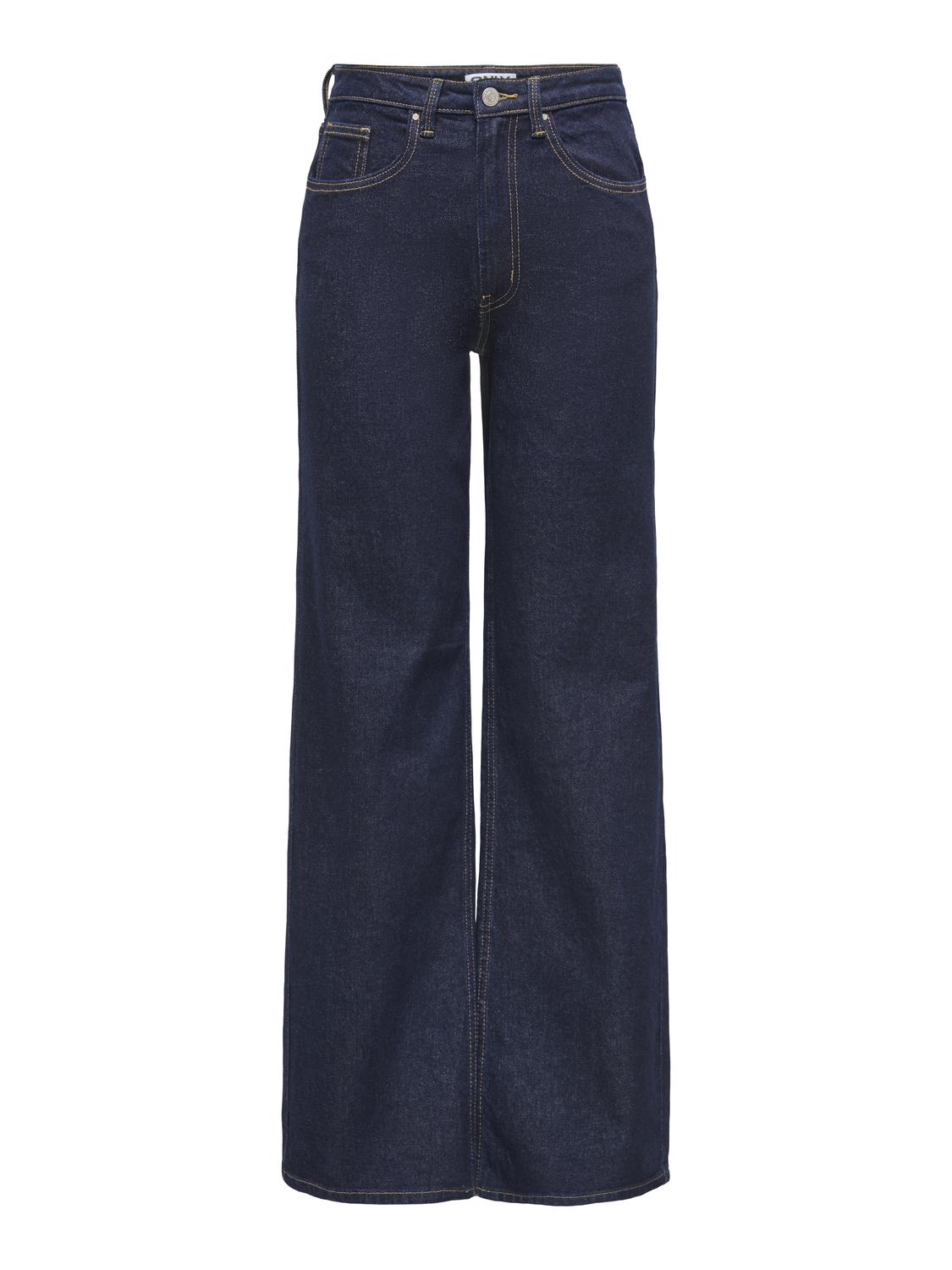 ONLJUICY Jeans med bred pasform og lommer foran og høj talje - 3