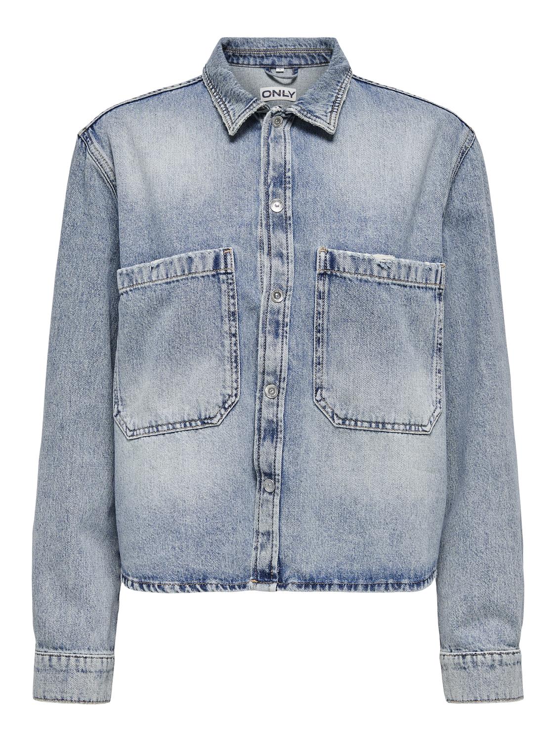 ONLCASSIE LS OVS DNM SHIRT DOT NOOS - 3