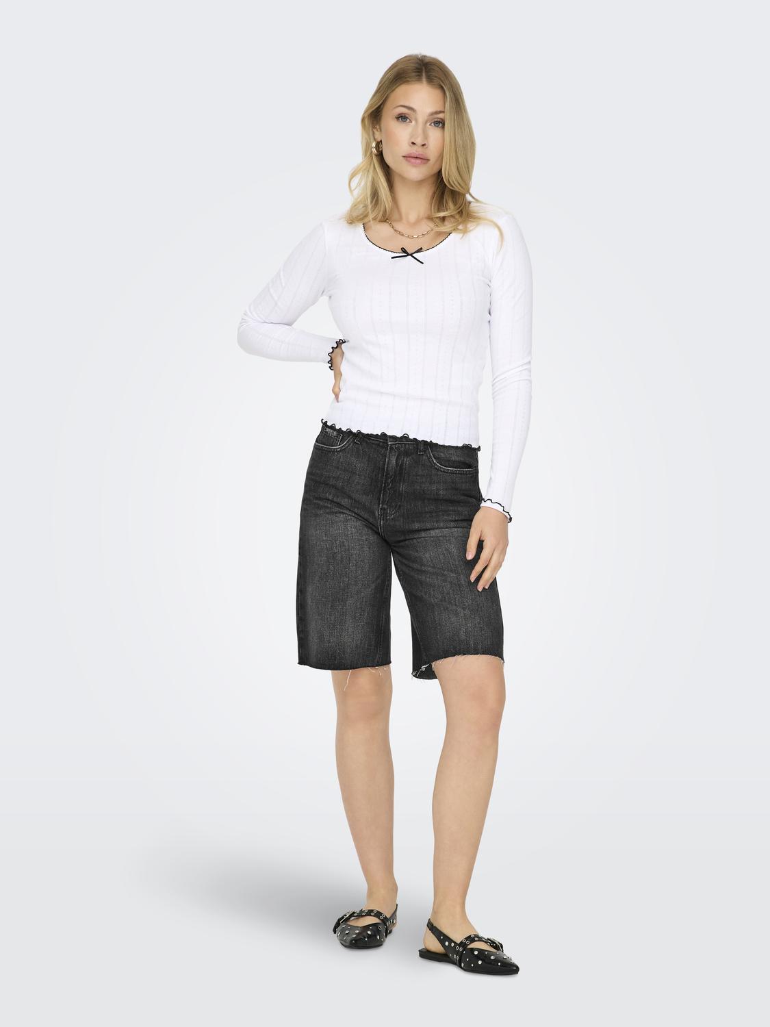 ONLCARO HW LONG RW SHORTS AZG64 DNM