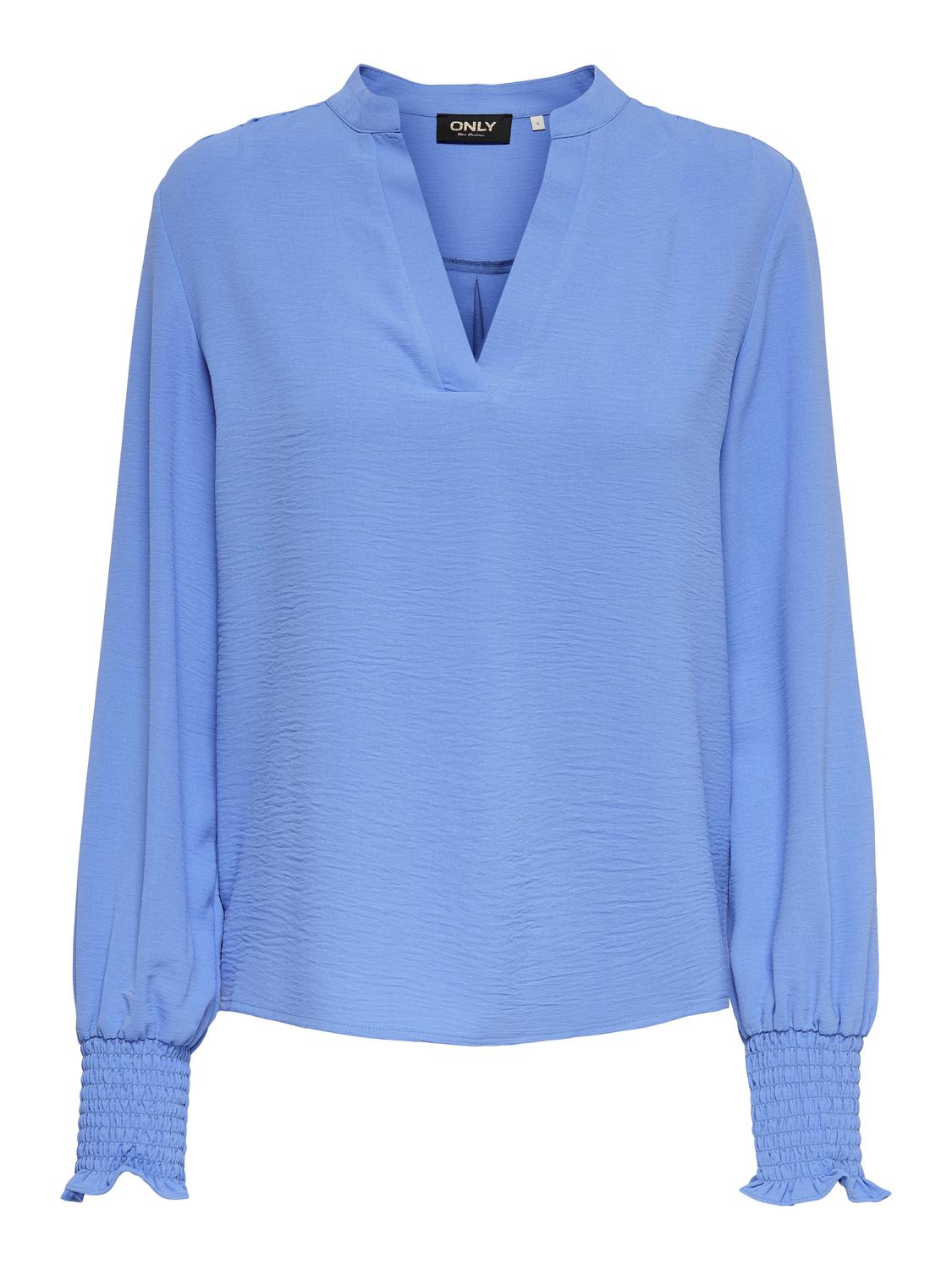 ONLMETTE V-NECK LS SMOCK TOP NOOS WVN - 3