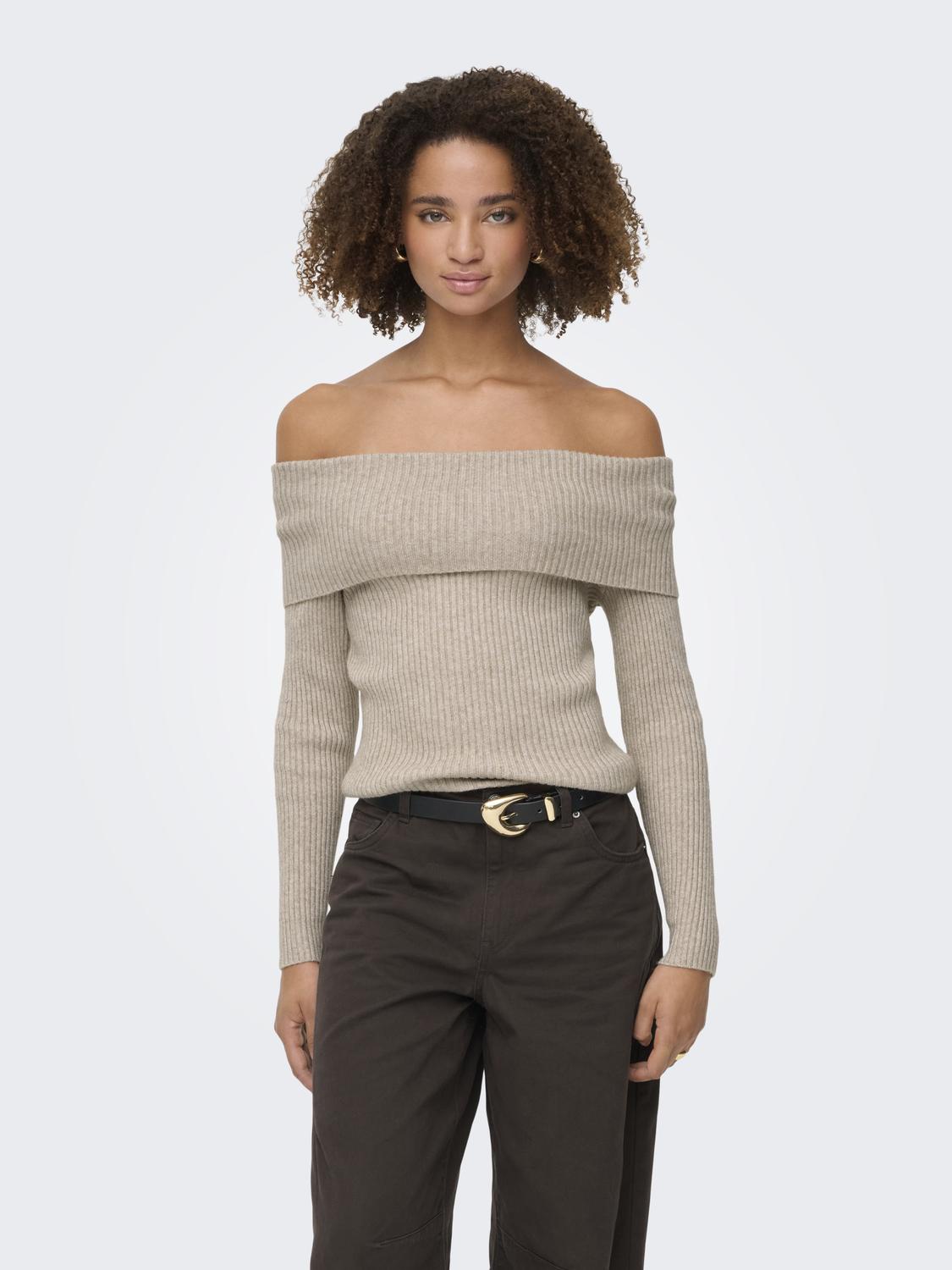 ONLKATIA LS OFF SHOULDER KNT NOOS