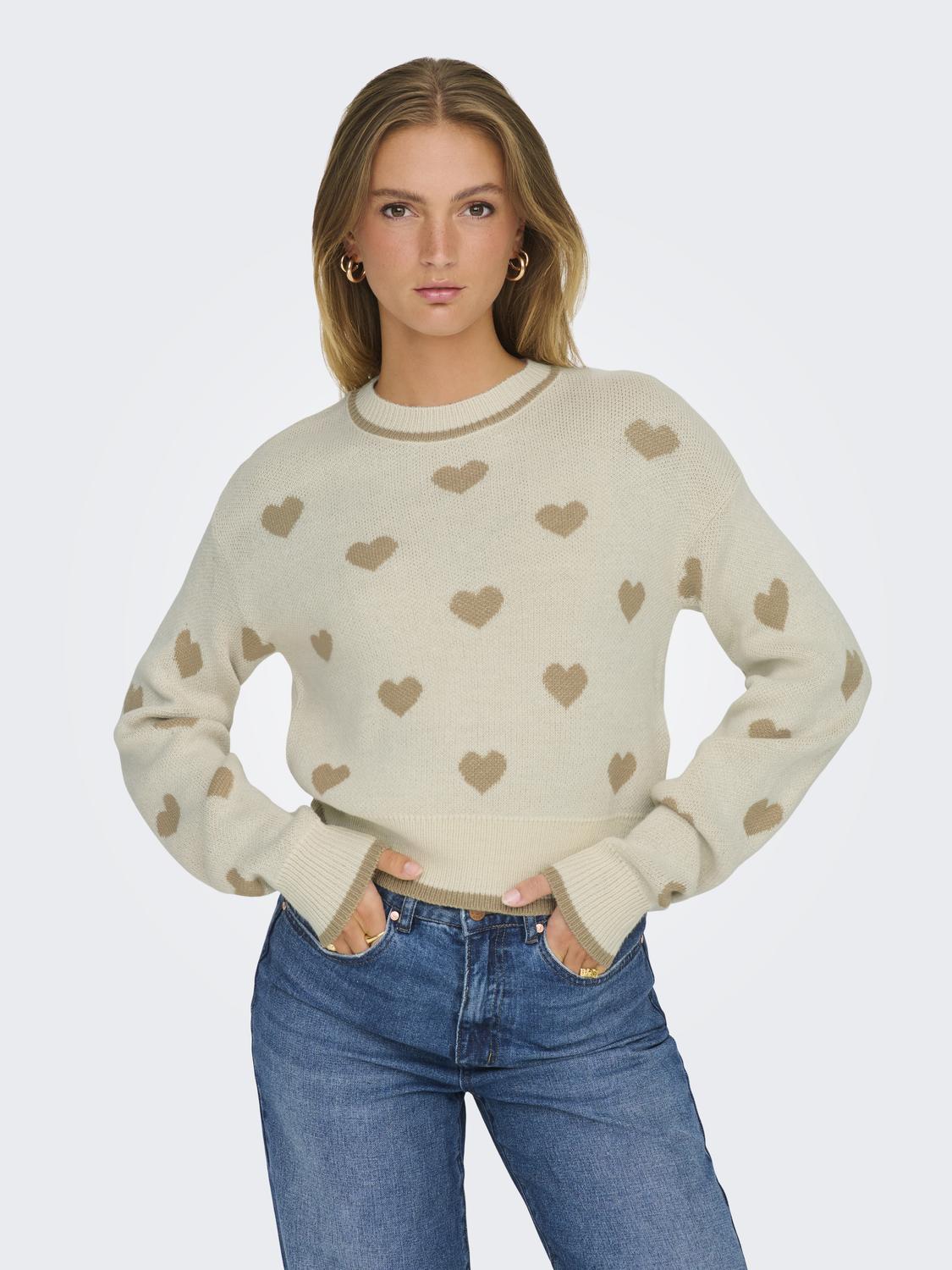 JDYROMANCE L/S JACQ. PULLOVER KNT NOOS - 4