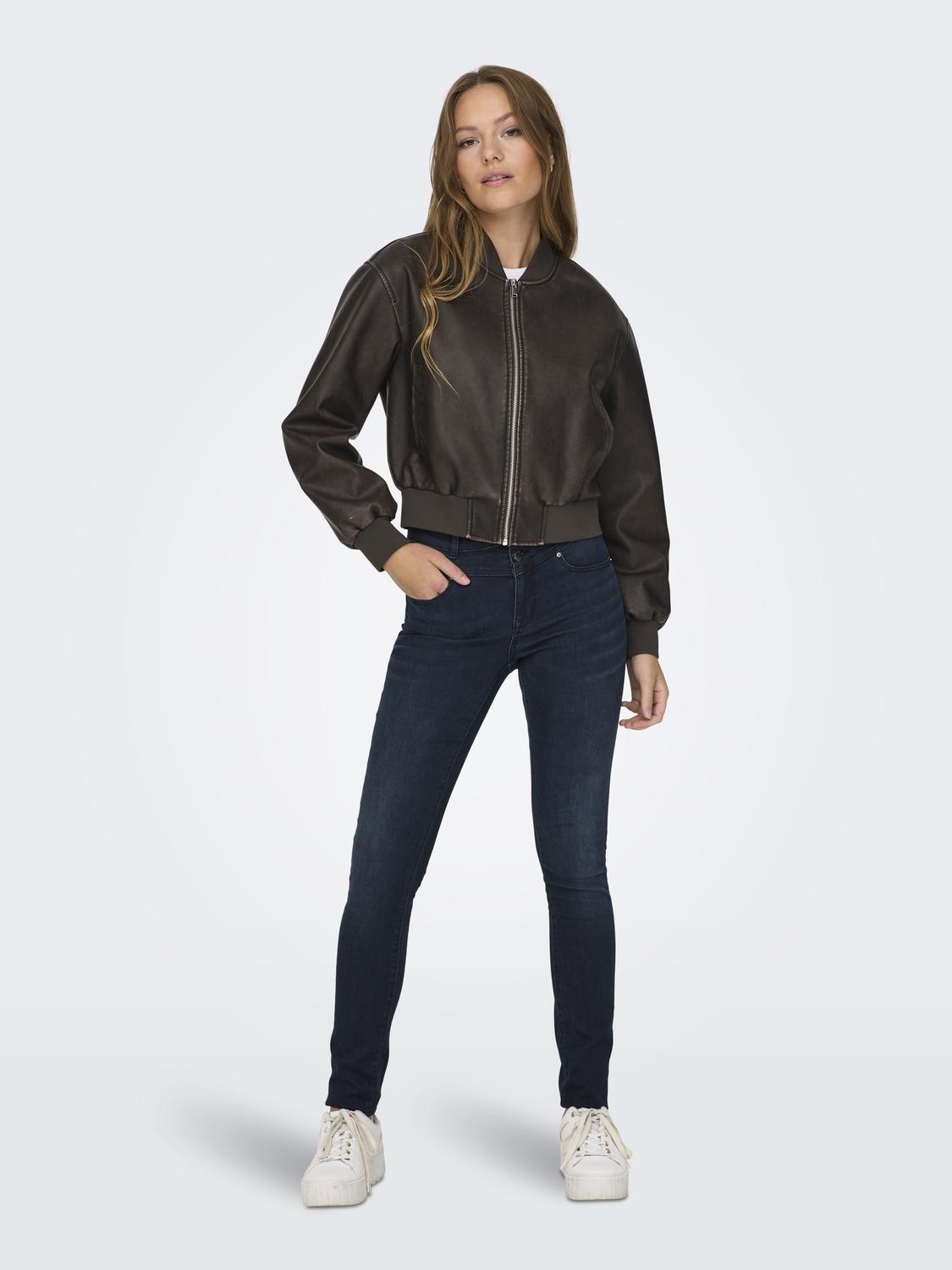 ONLJANE FAUX LEATHER WASHED BOMBER OTW - 7