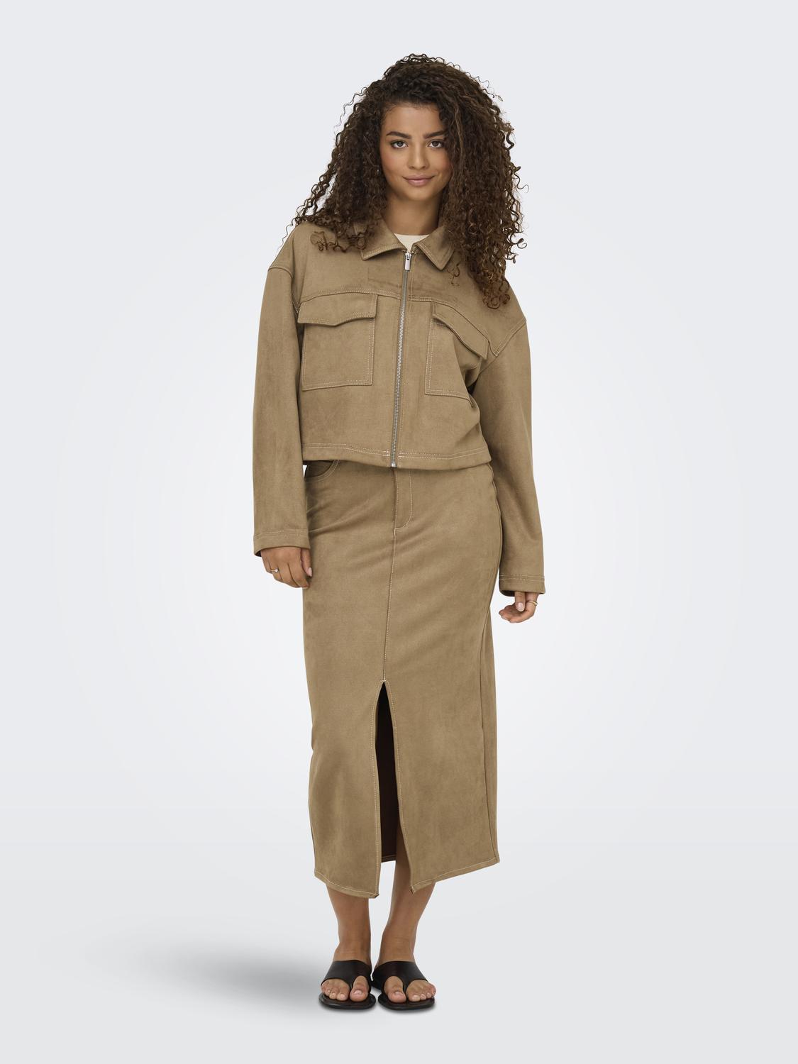 ONLSTINA FAUX SUEDE JACKET PNT - 6