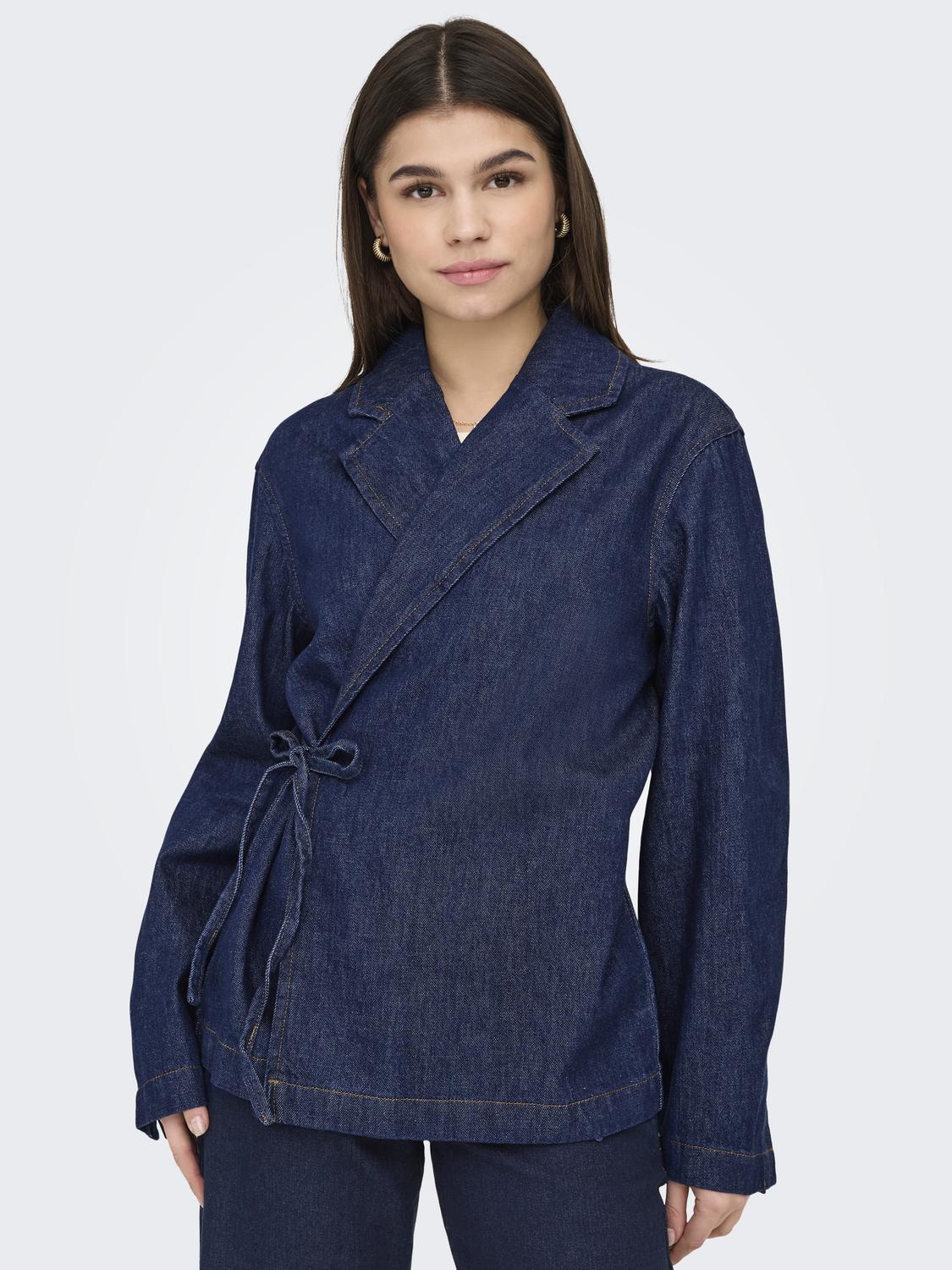 ONLELLIS L/S OVS DNM BOW TIE JACKET AKM - 5