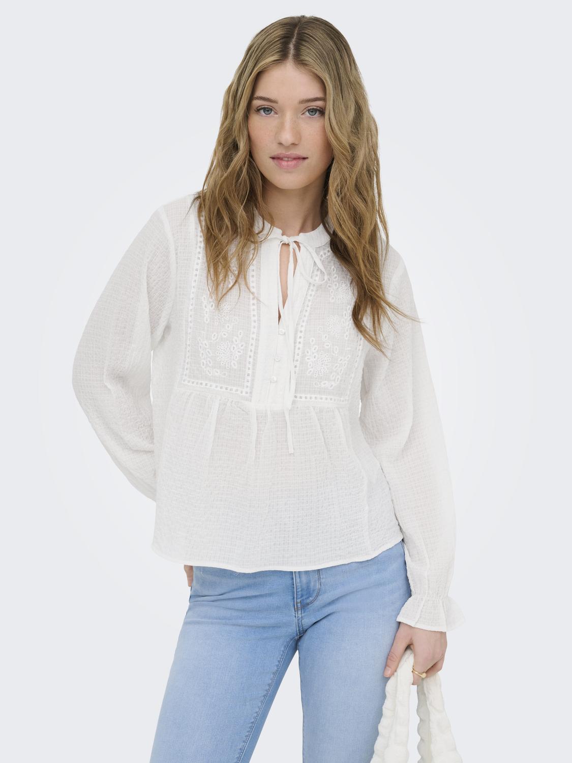 ONLVICKY LIFE L/S EMB TOP WVN NOOS - 4