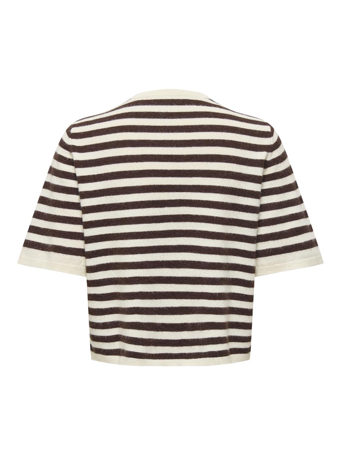 PGCLARA Fasjonabel O-hals strikket cardigan med korte ermer - 2
