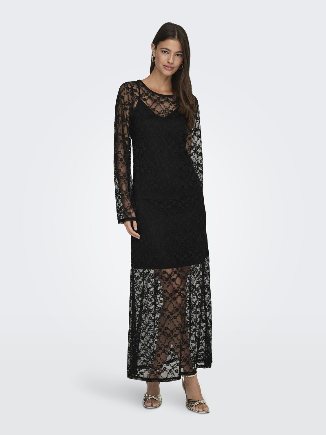 JDYSILVIA L/S LACE MAXI DRESS JRS - 6