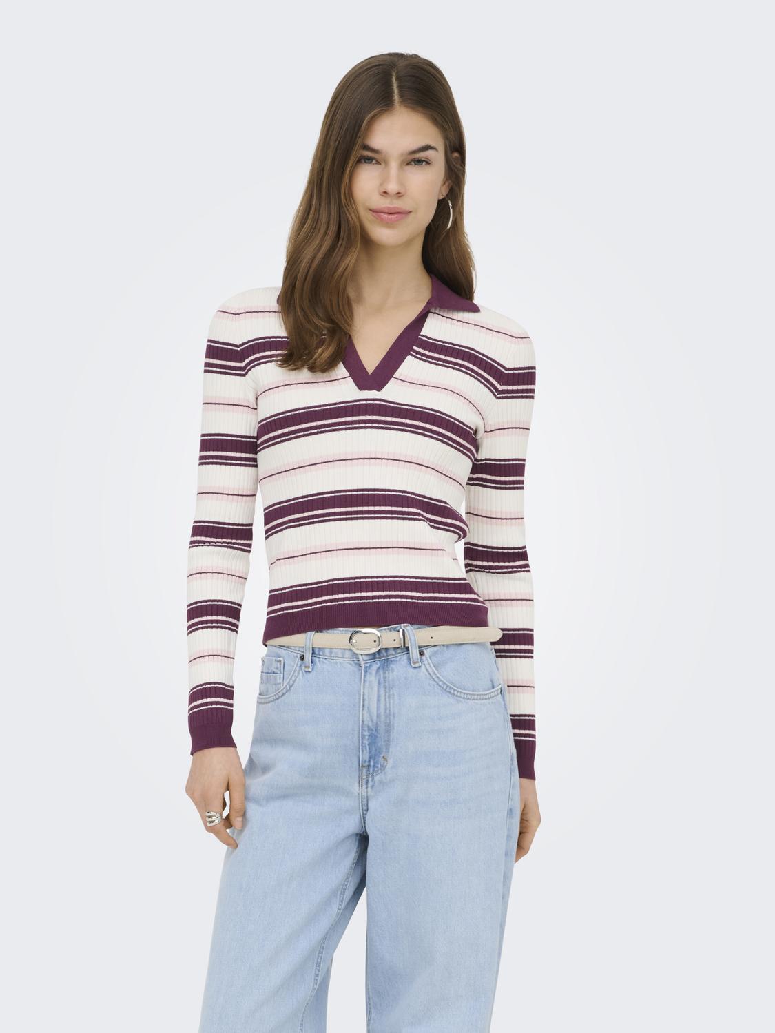 ONLKAYA LS STRIPE POLO KNT NOOS
