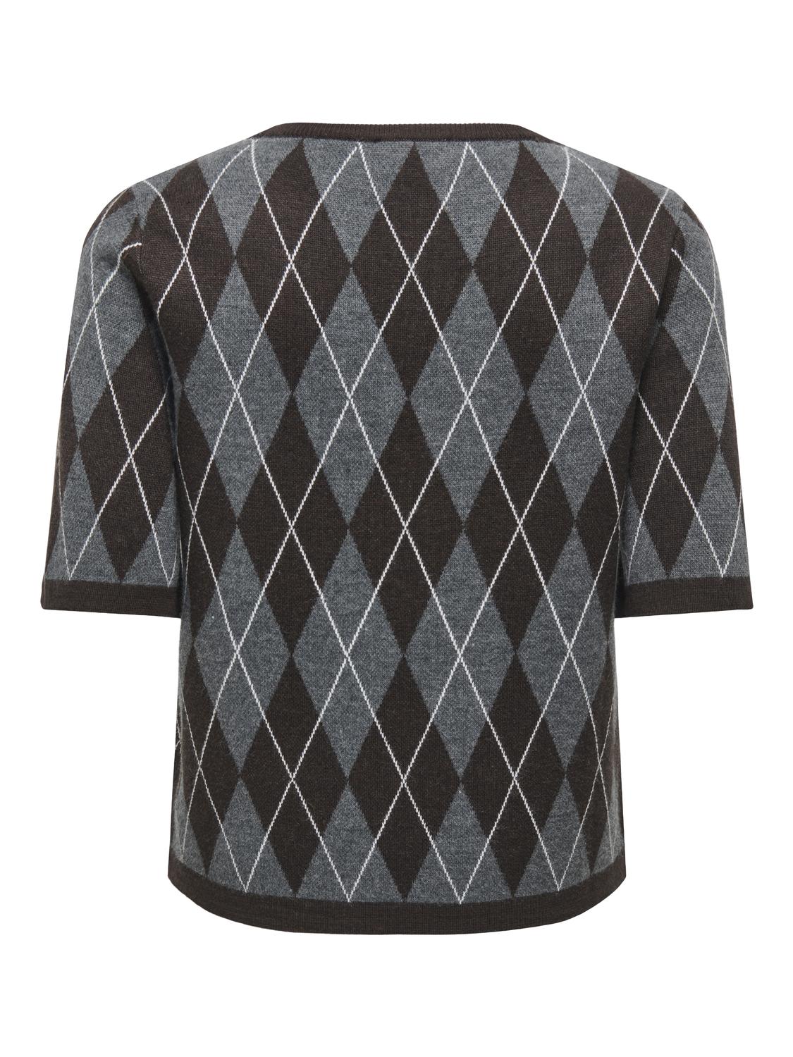 JDYMAGGY S/S ARGYLE  PULLOVER KNT - 7
