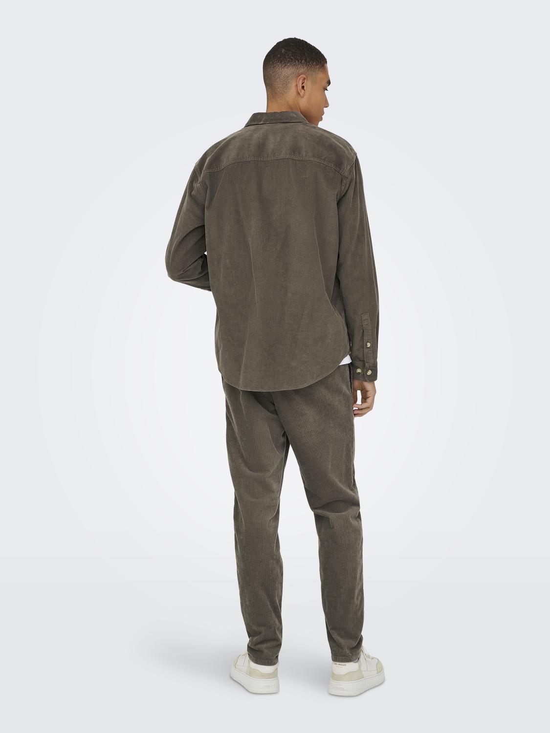 ONSALP 2PKT WASHD CORD LS SHIRT NOOS - 2