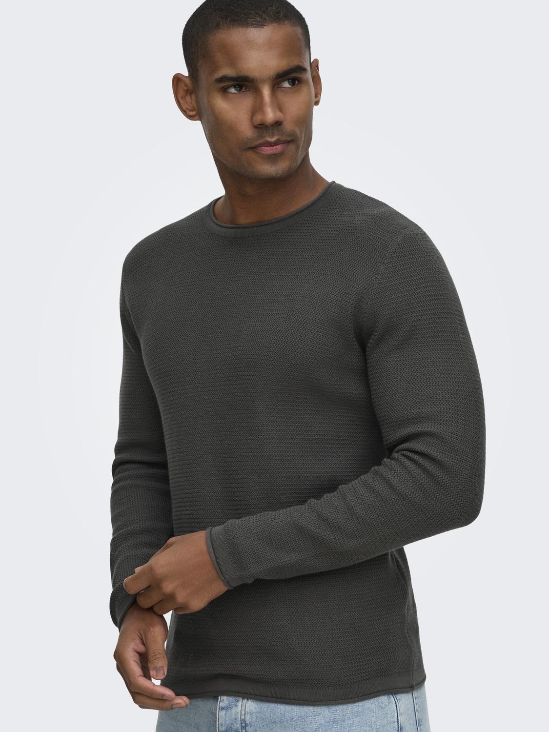 ONSERIC REG 12 STRUC CREW KNIT NOOS