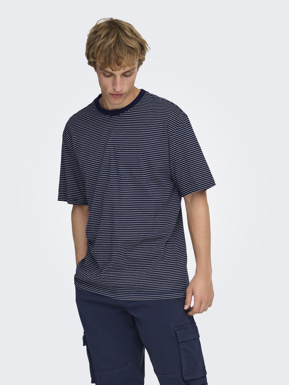 ONSFRED LIFE RLX SS STRIPE TEE NOOS