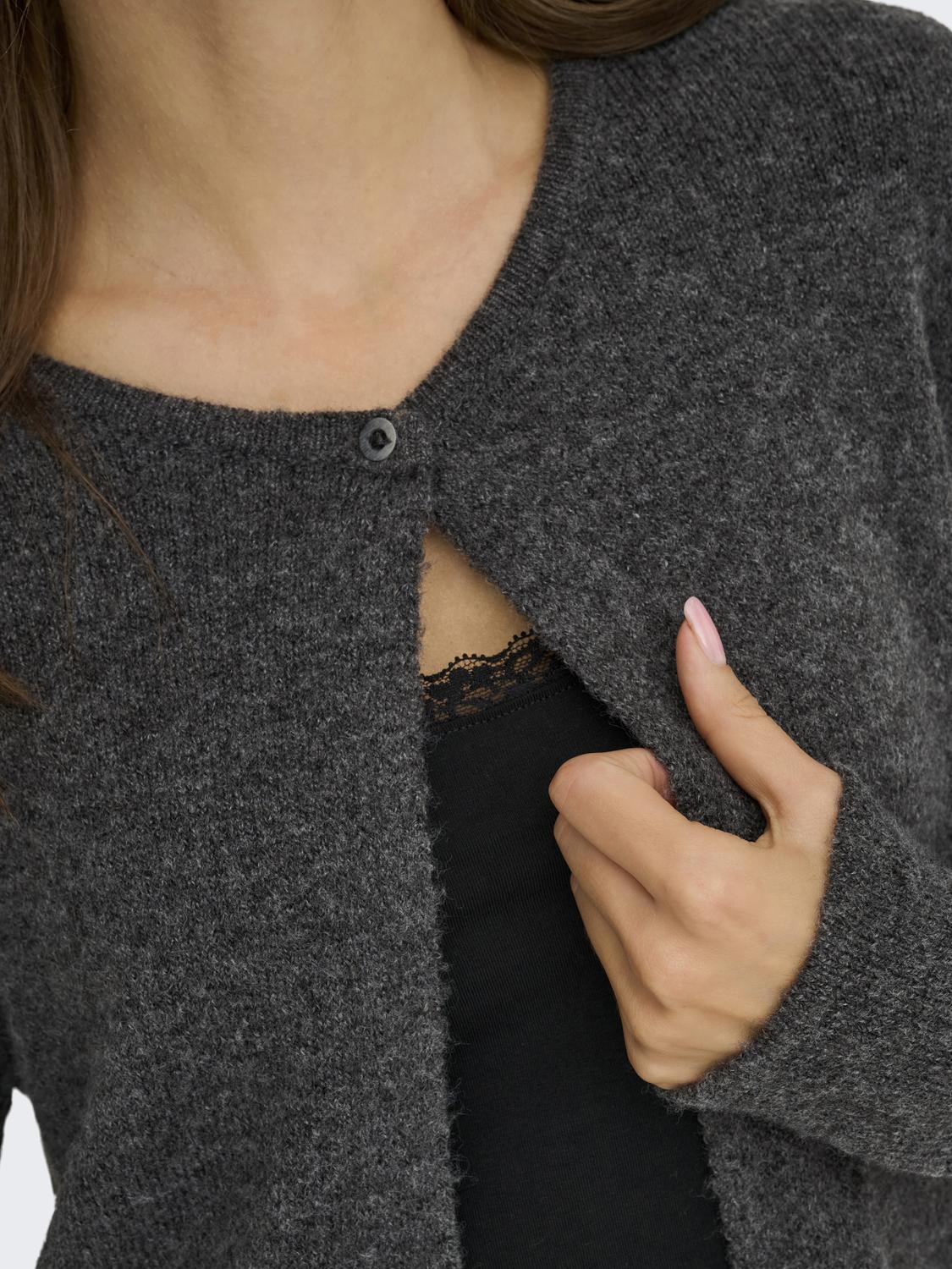 JDYRUE L/S ONEBUTTON CARDI KNT NOOS - 5