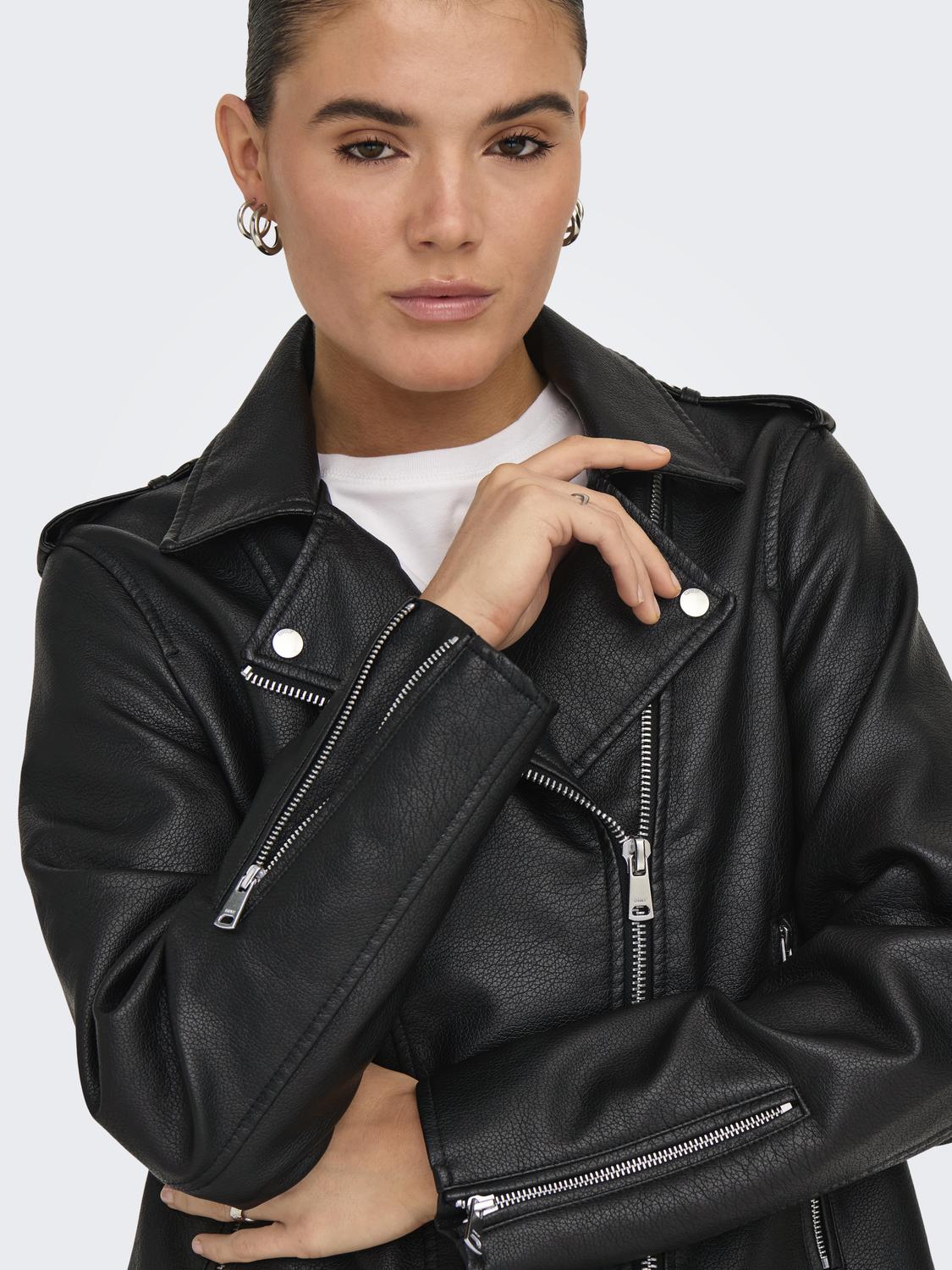 ONLMILLE FAUX LEATHER JACKET OTW - 5