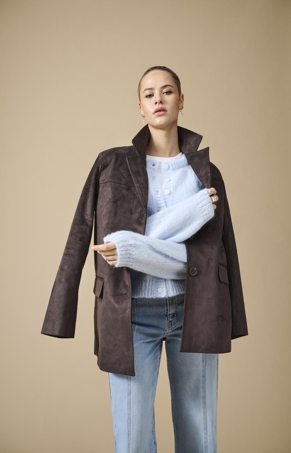 ONLTULIP FAUX SUEDE BLAZER COAT OTW