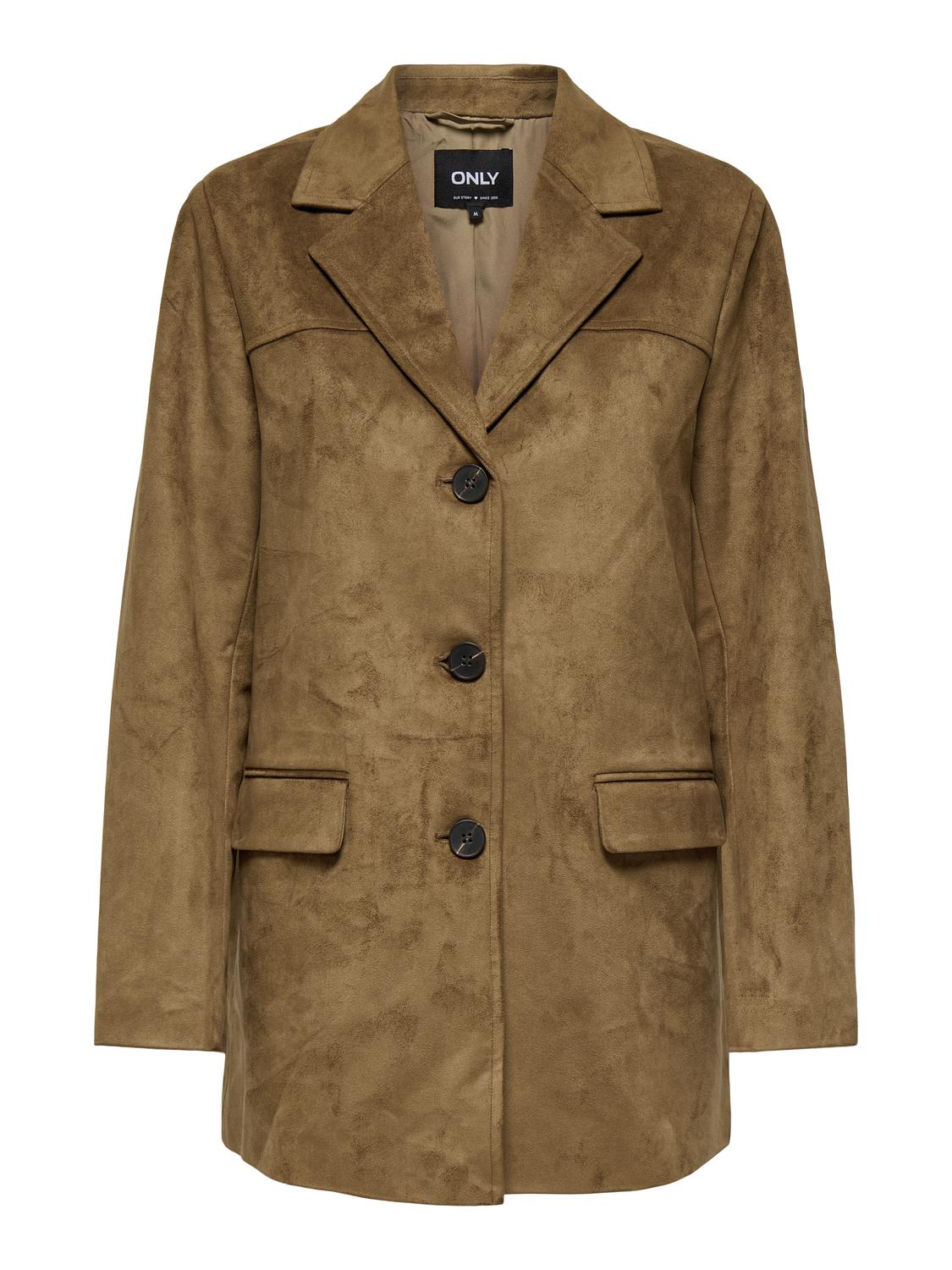 ONLTULIP FAUX SUEDE BLAZER COAT OTW - 3