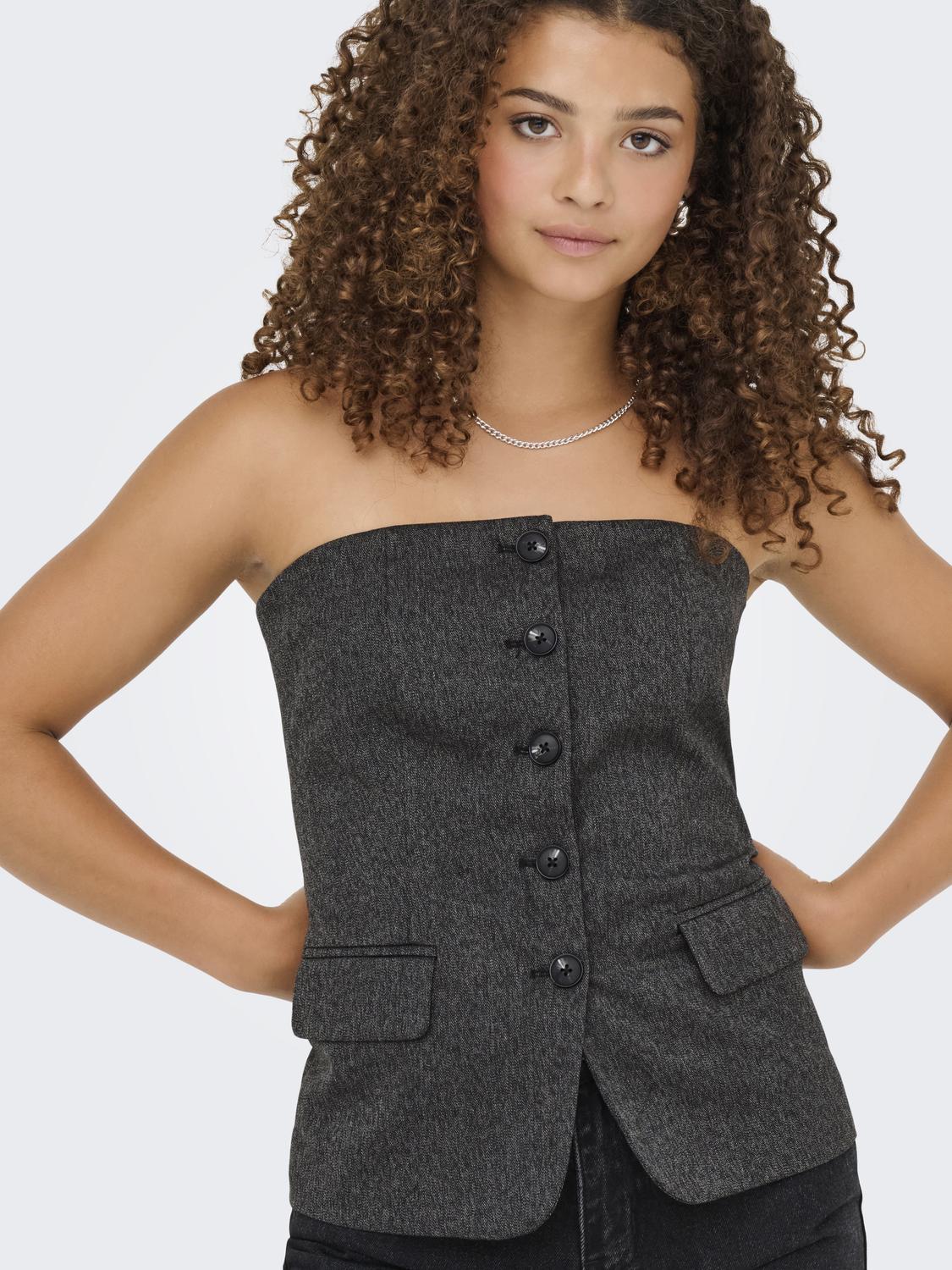 ONLMARNIE S/L BUT TUBE WAISTCOAT TLR - 4