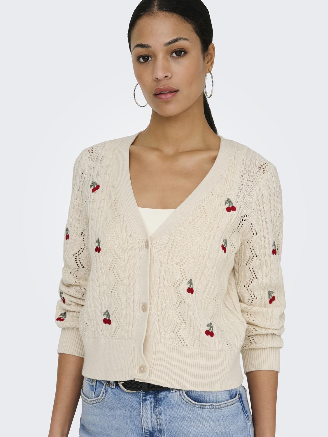 ONLBIRTIE LS EMB V-NECK CARDIGAN NCA KNT - 4