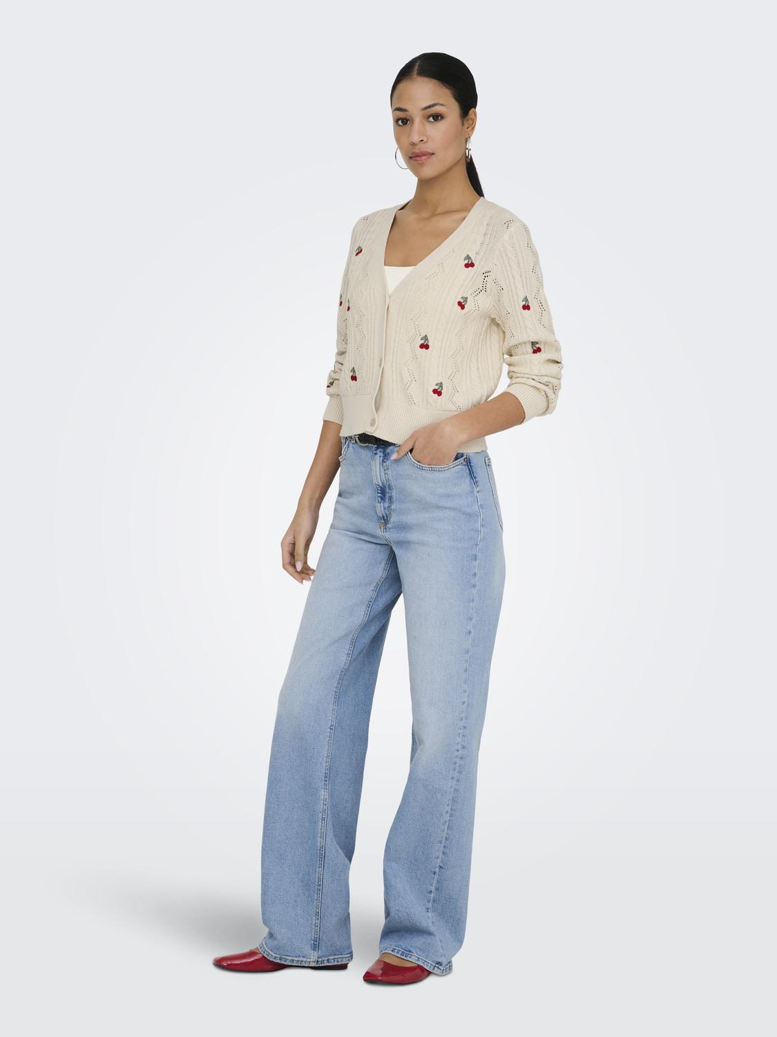 ONLBIRTIE LS EMB V-NECK CARDIGAN NCA KNT - 6