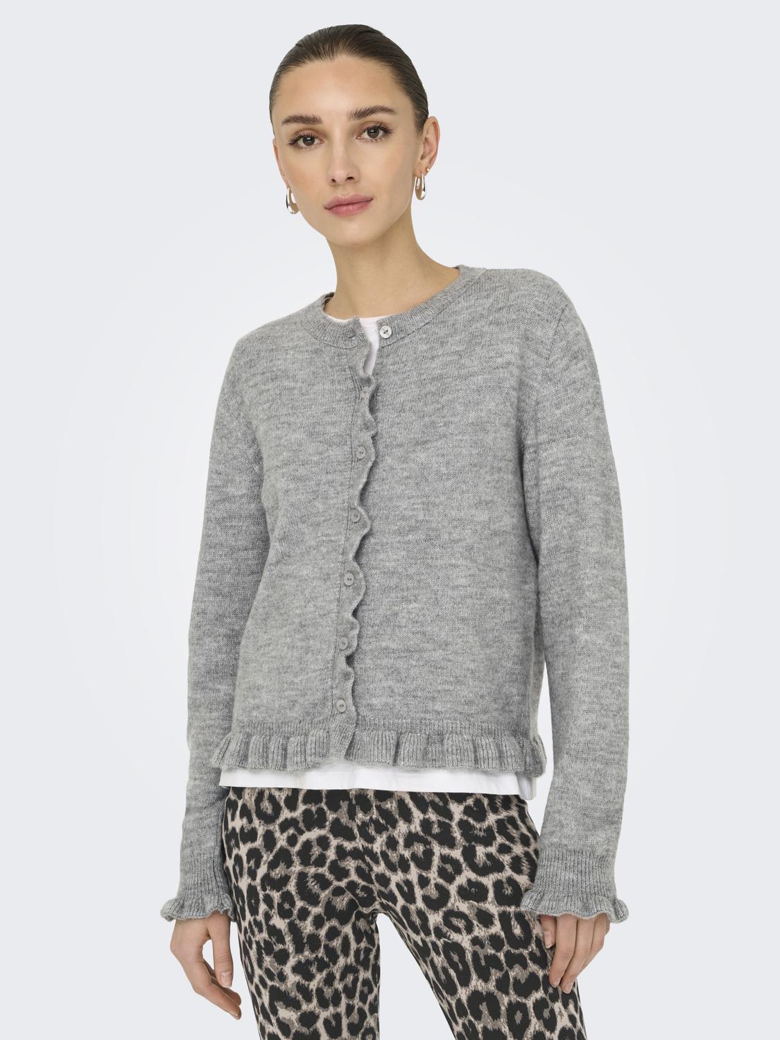 JDYLETTY L/S ON FRILL CARDIGAN KNT NOOS - 4