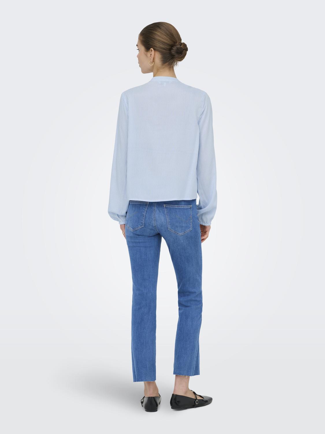ONLLENNYO LS EMBROID V-NECK TOP NOOS WVN - 2