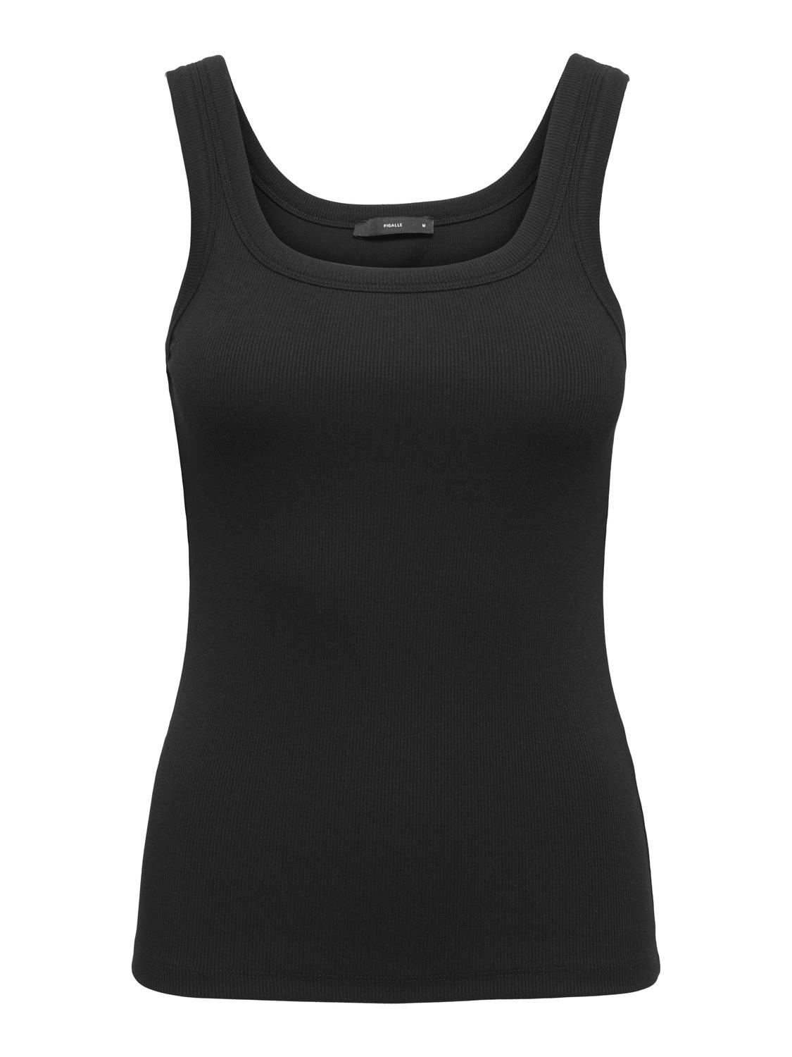 PGJUNE Regular Fit Basic Top med stilfuld U-hals