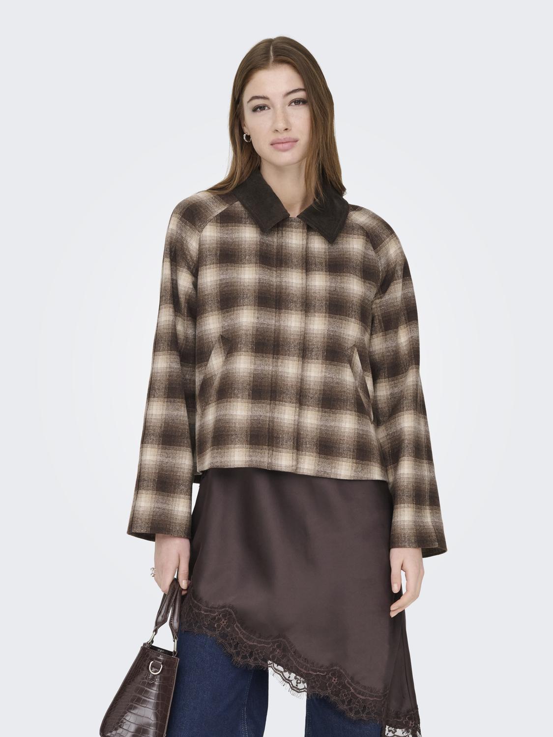 ONLKINE CHECKED CORD JACKET CC OTW