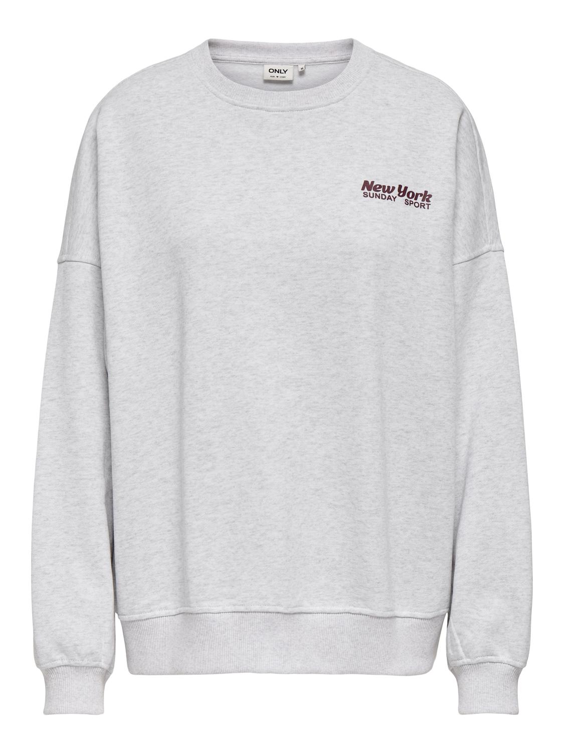 ONLDAZE L/S PRINT O-NECK OS SWT