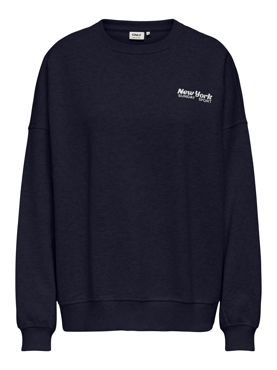 ONLDAZE L/S PRINT O-NECK OS SWT
