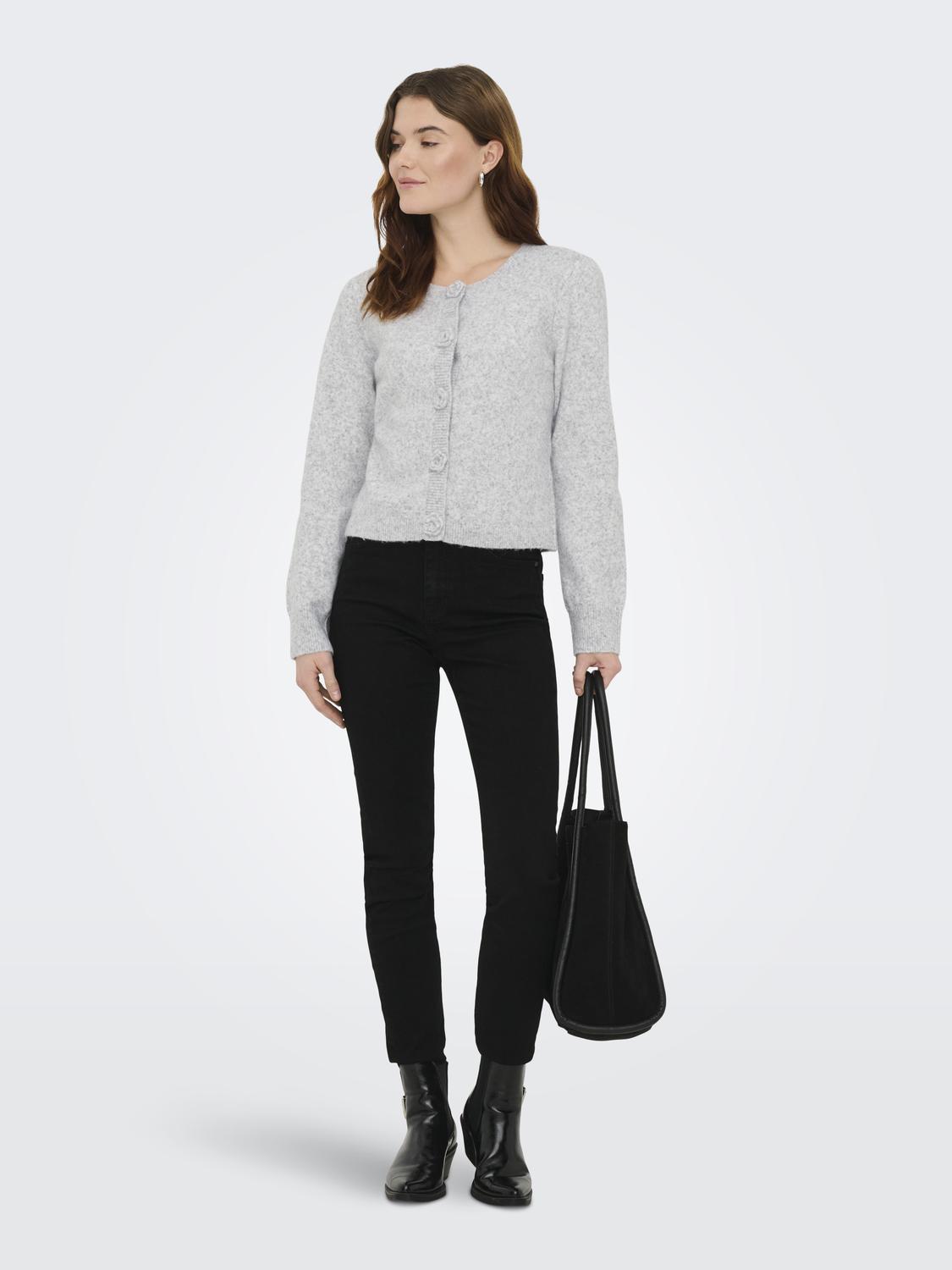 JDYHAYLEE L/S FLOWER CARDIGAN KNT - 6